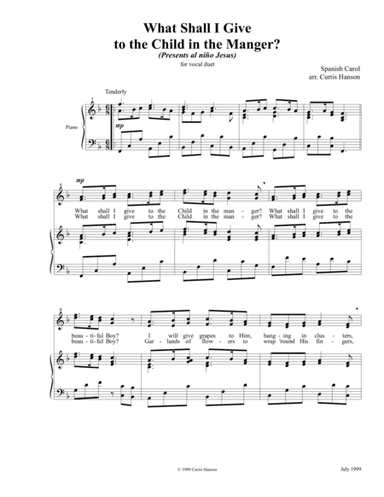 What Shall I Give to the Child in the Manger? (2 pt.) (arr. Curtis Hanson)