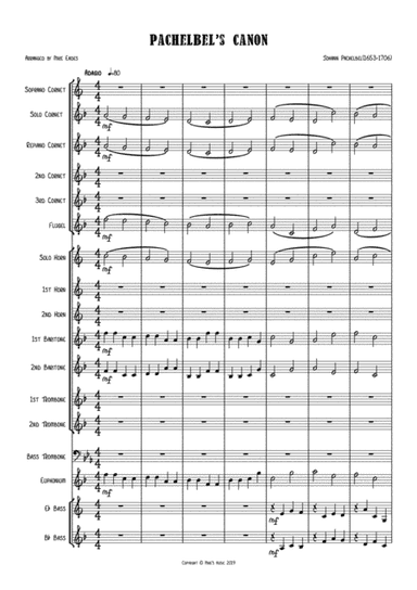 Pachelbel's Canon - arranged for brass band (arr. Mike Eades)