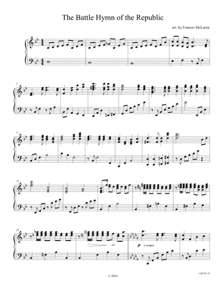 The Battle Hymn of the Republic (arr. Frances McLaren)
