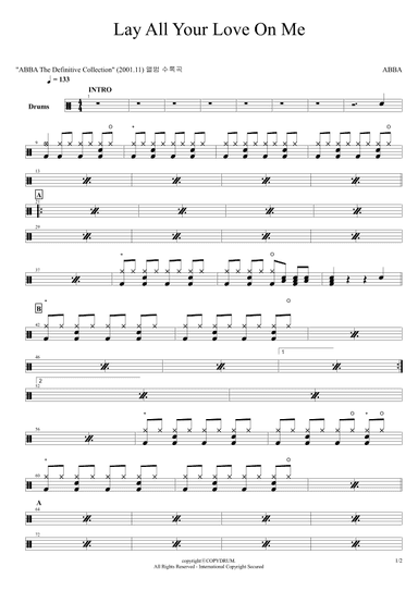 Lay All Your Love On Me (arr. COPYDRUM)