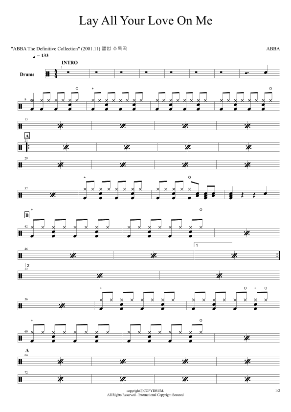 Lay All Your Love On Me (arr. COPYDRUM)