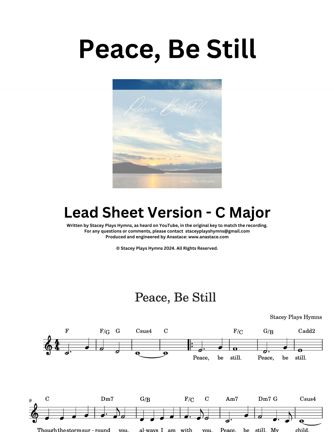 Peace, Be Still - Lead Sheet