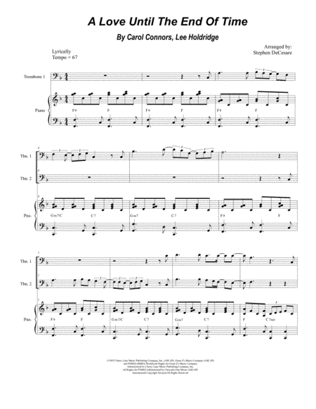 A Love Until The End Of Time (arr. Stephen DeCesare)