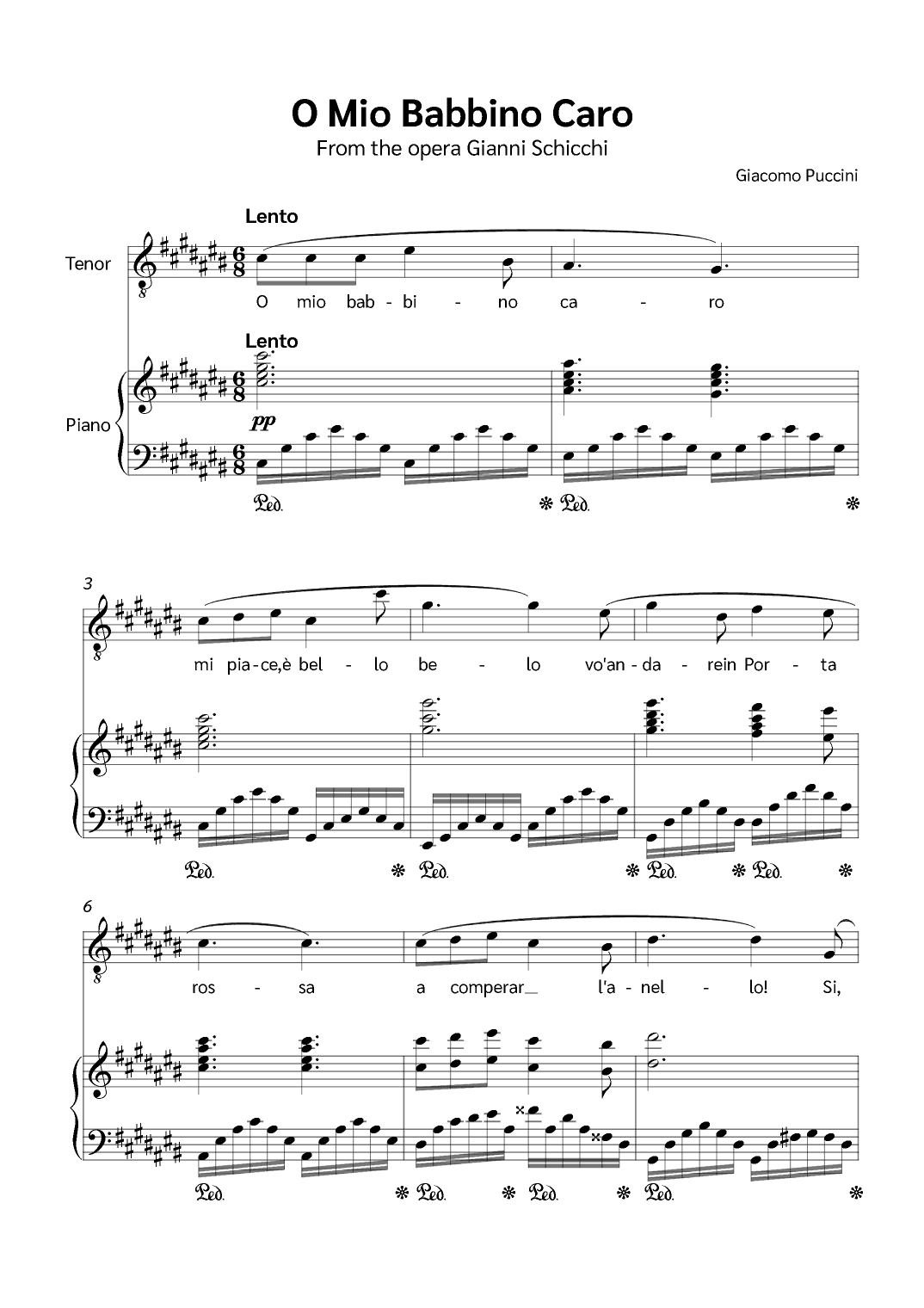 O Mio Babbino Caro (arr. Jackson Spindler)