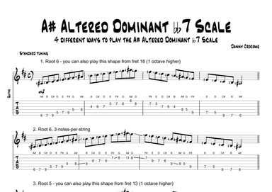 A# Altered Dominant bb7 Scale (4 Ways to Play)