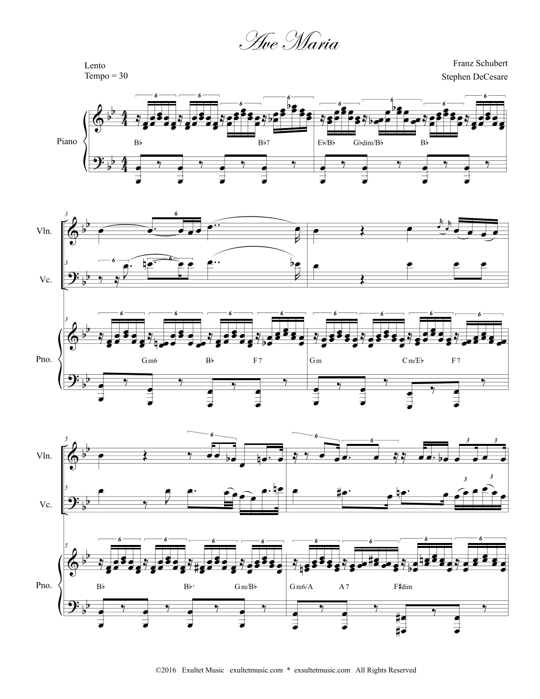 Ave Maria (Duet for Violin and Cello) (arr. Stephen DeCesare)