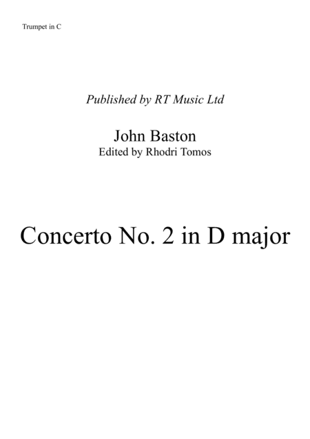 Baston concerto no.2 - solo parts (arr. Rhodri Tomos)