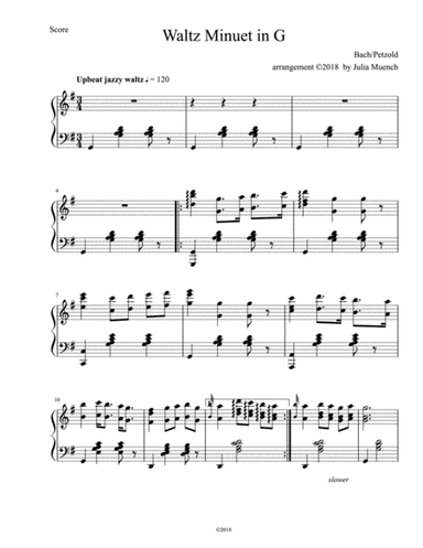 Waltz Minuet for the Ballet (arr. Julia Muench)