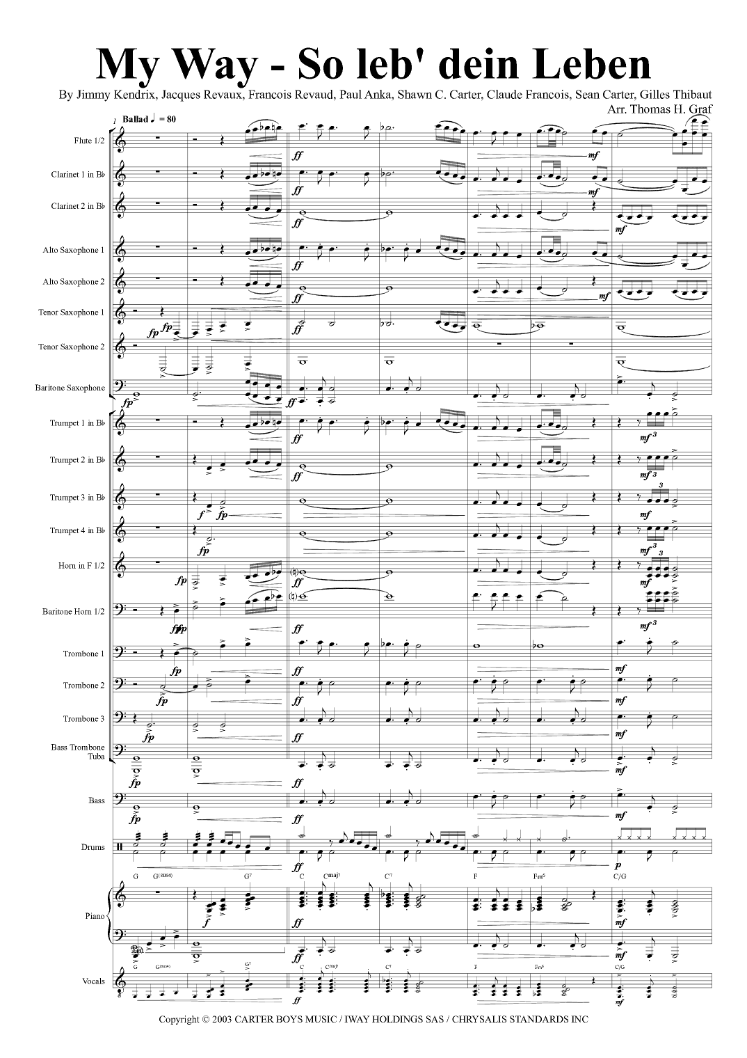 I Did It My Way (arr. Thomas Graf)