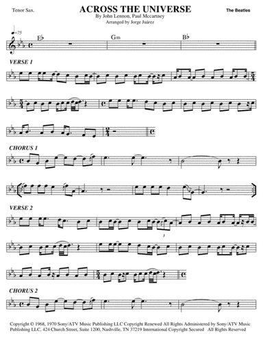 Across The Universe (arr. Jorge Juárez)
