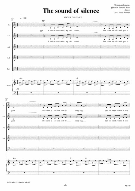 The Sound Of Silence (arr. Jetse Bremer)