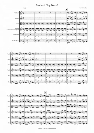 Medieval Clog Dance! for String Orchestra