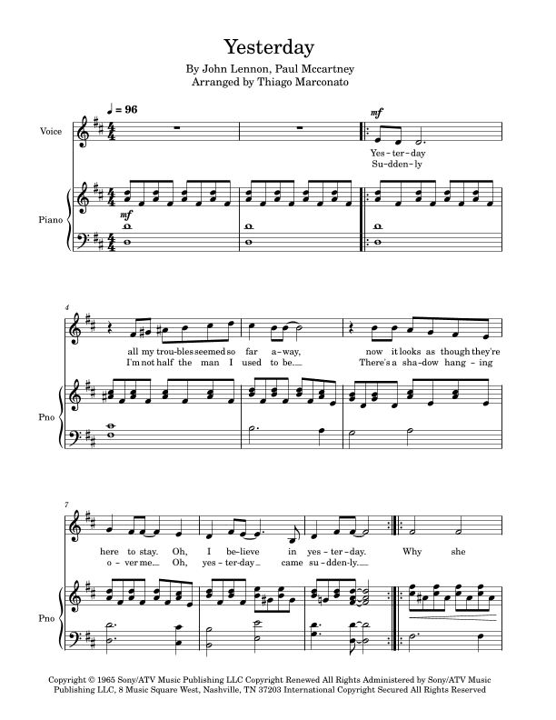Yesterday (arr. Thiago Marconato)