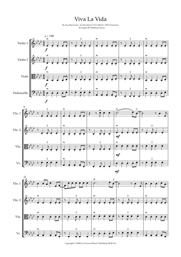 Viva La Vida (arr. Matthew pyeon)