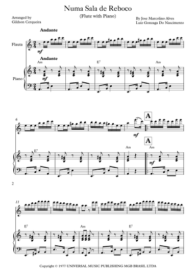 Numa Sala De Reboco (arr. Gildson Cerqueira)