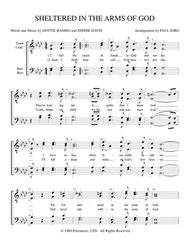 Sheltered In The Arms Of God (arr. Paul A. Jorg)