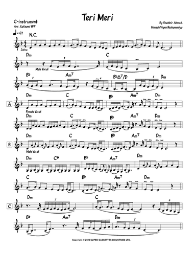 Teri Meri (arr. Katsumi WF)