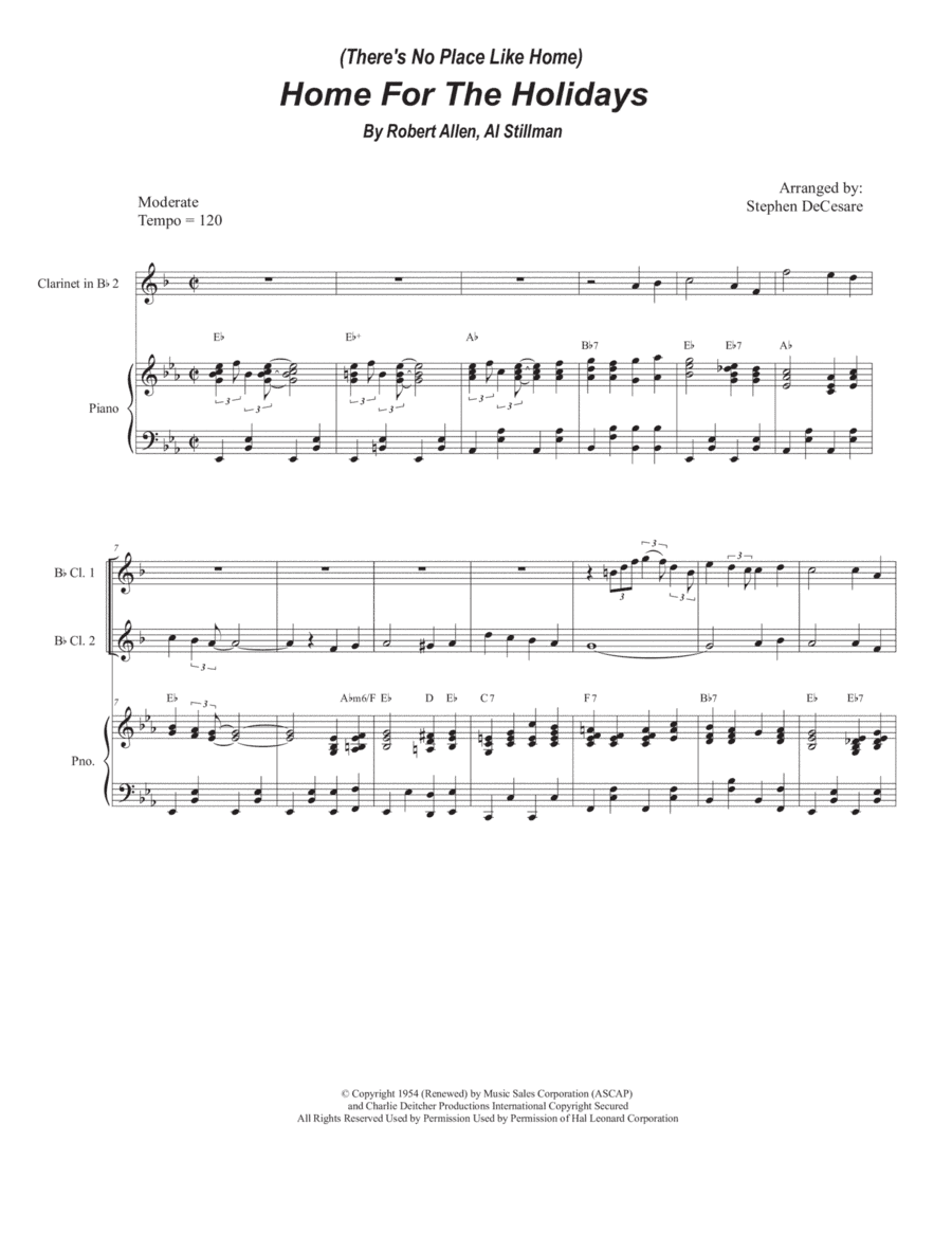 (There's No Place Like) Home For The Holidays (arr. Stephen DeCesare)