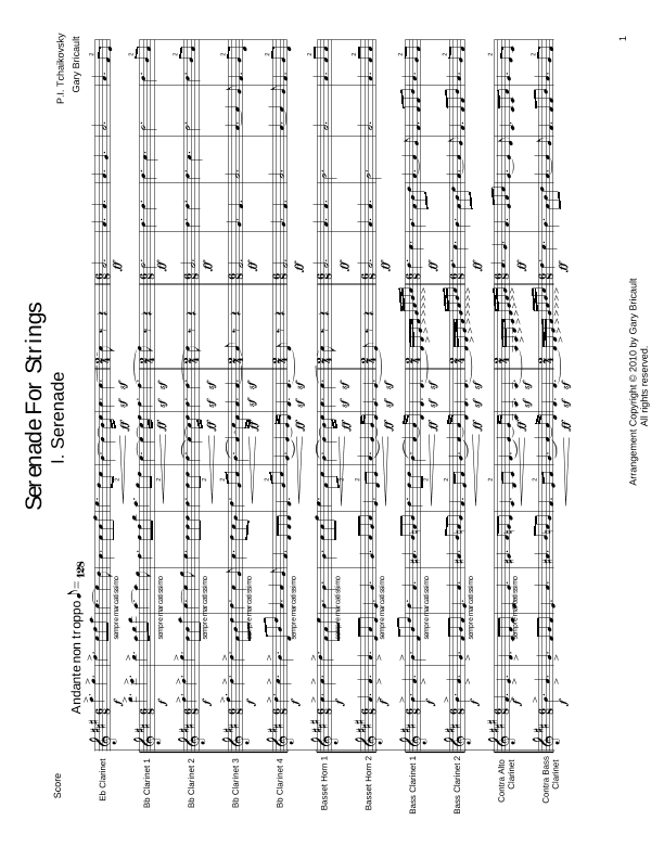 I. Serenade from Serenade For Strings (arr. Gary Bricault)
