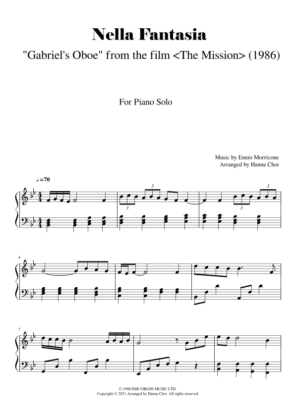 Nella Fantasia (arr. Hanna Choi)
