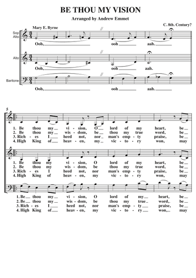 Be Thou My Vision A Cappella SAB (arr. Andrew Emmet)