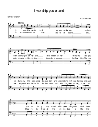 I Worship You Lord