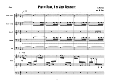Pini di Roma for brass quintet and organ (arr. Marc Goris)
