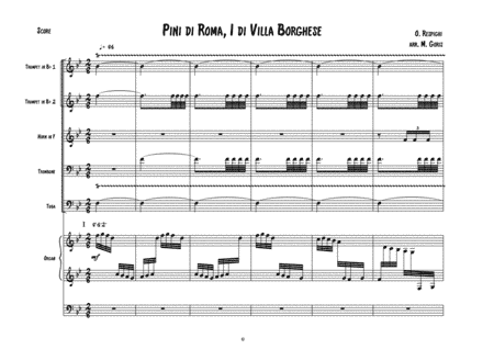 Pini di Roma for brass quintet and organ (arr. Marc Goris)