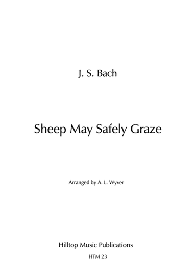 Sheep May Safely Graze arr. flute and bassoon (arr. A. L. Wyver)