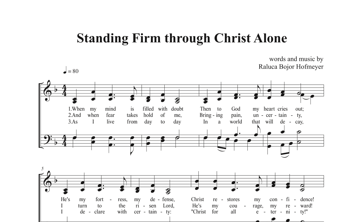 Standing Firm Through Christ Alone (SATB hymnal version)
