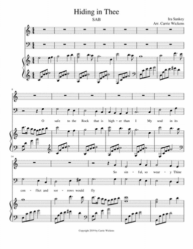 Hiding in Thee two part Choir (arr. Carrie Wickens)