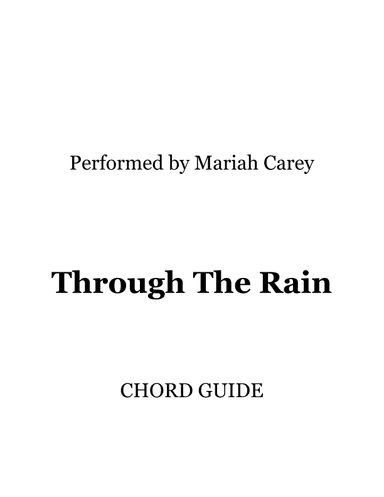 Through The Rain (arr. RWM)