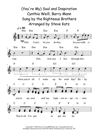 (you're My) Soul And Inspiration (arr. Steve Katz)