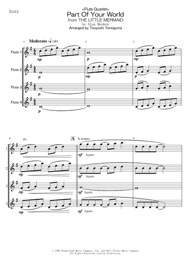 Part Of Your World (arr. Tsuyoshi Yoroiguma)