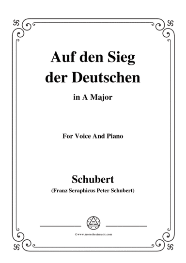 Schubert-Auf den Sieg der Deutschen,in A Major,for Voice,2 Violins&Cello (arr. MSM)