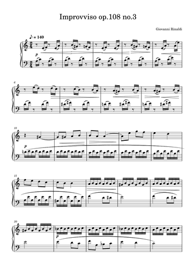 Improvviso Op.108 No.3 (arr. Gianluca Giovannetti)