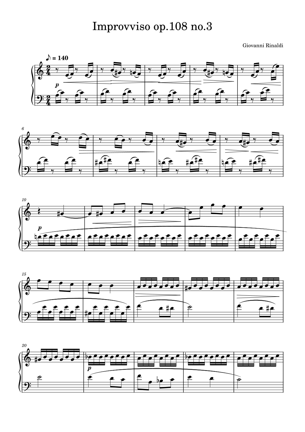Improvviso Op.108 No.3 (arr. Gianluca Giovannetti)