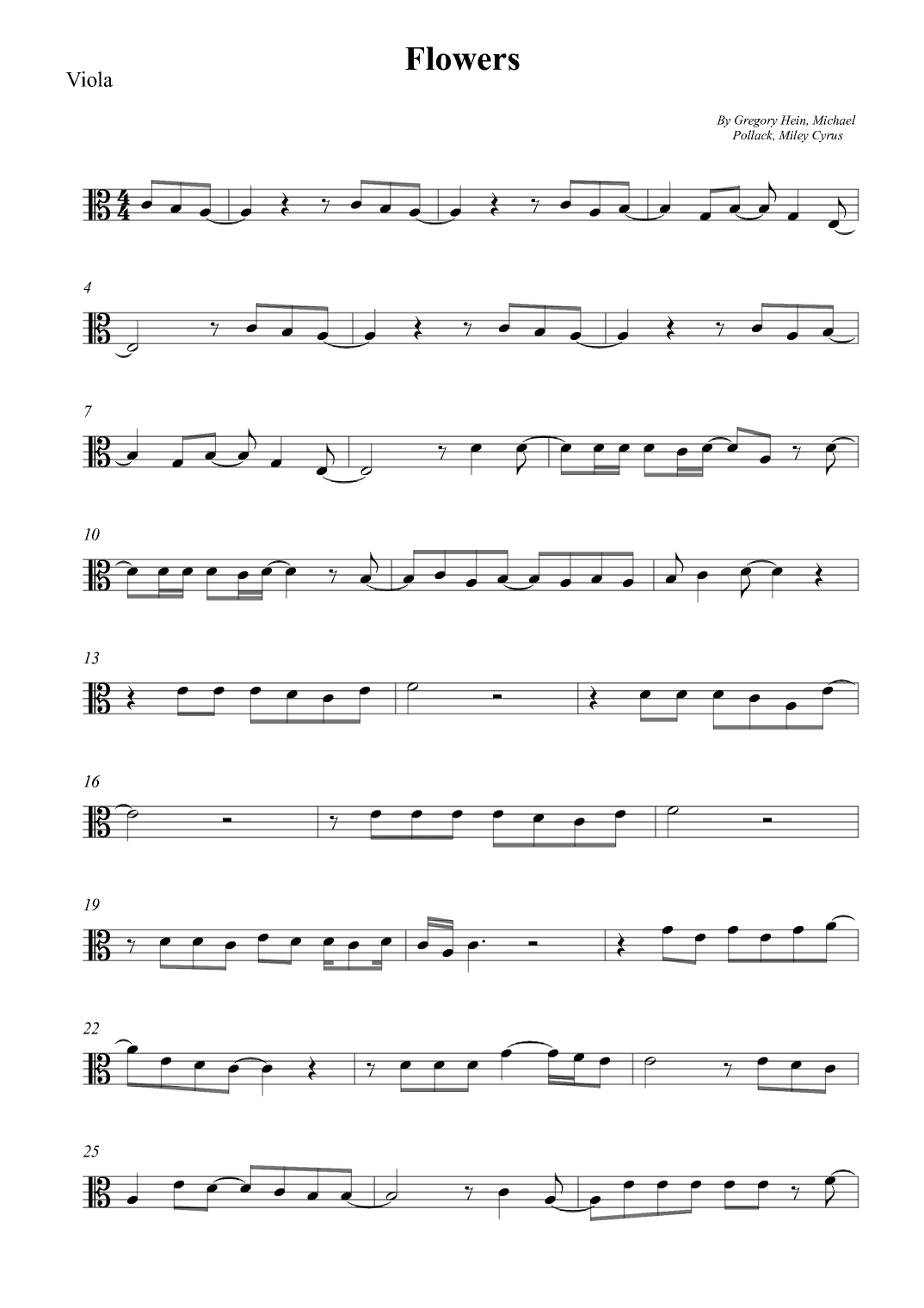 Flowers (arr. Wesley S. SIlva)