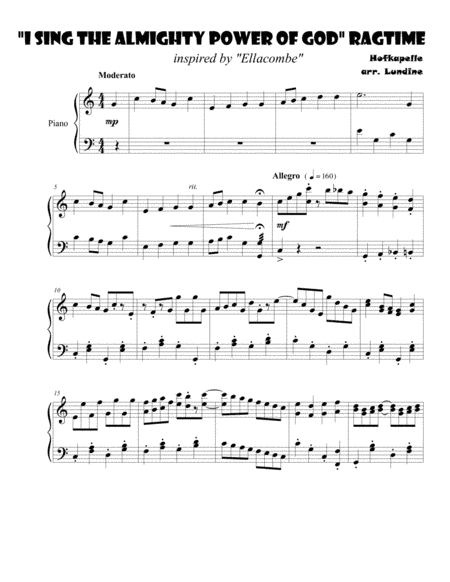 "I Sing The Almighty Power of God" Ragtime (arr. Kristin Lundine)