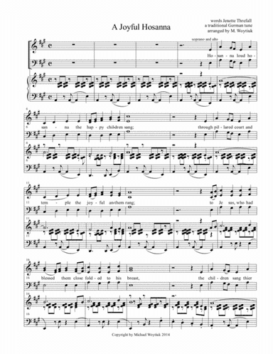 A Joyful Loud Hosanna (arr. Michael Woytiuk)