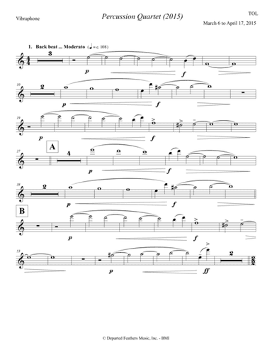Percussion Quartet (2015) vibraphone part