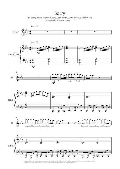 Sorry (arr. Matthew pyeon)