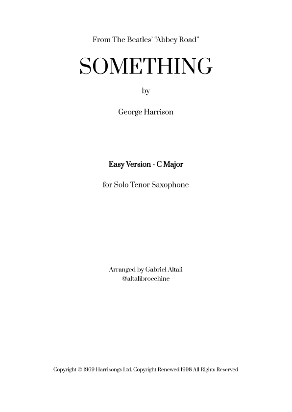 Something (arr. Gabriel Altali - @altalibrocchine)