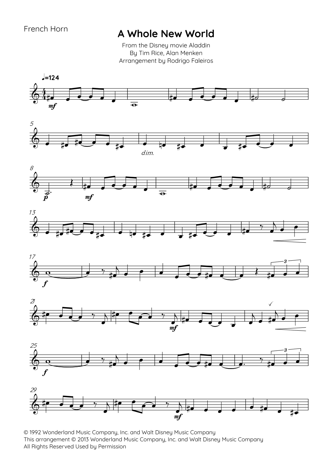 A Whole New World (arr. Rodrigo Faleiros)