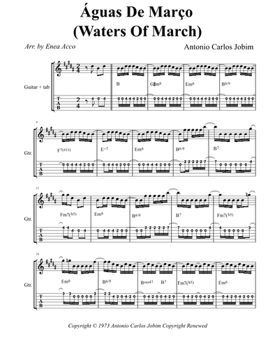 Águas De Março (waters Of March) (arr. Enea Acco)