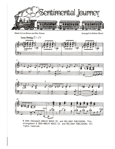 Sentimental Journey (arr. Robert Blond)