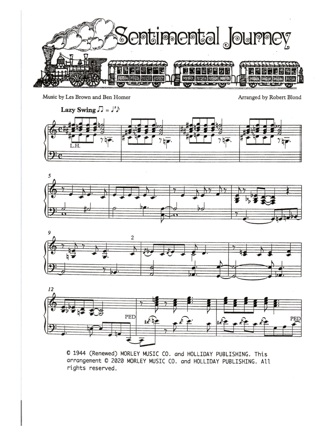 Sentimental Journey (arr. Robert Blond)