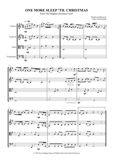 One More Sleep 'til Christmas (arr. SCMusic)