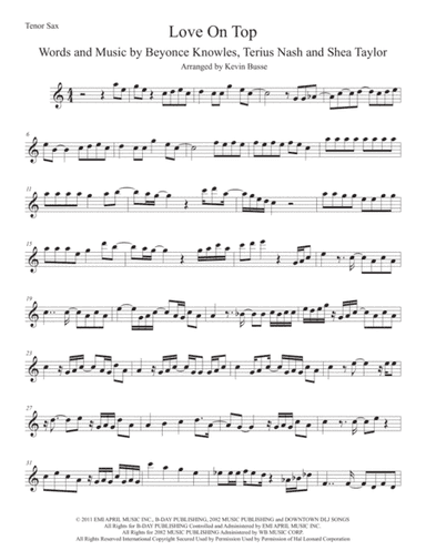 Love On Top (arr. Kevin Busse)