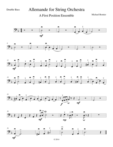 Allemande for First Position String Orchestra